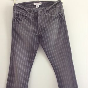 Armani Exchange striped black jeans. Modified.